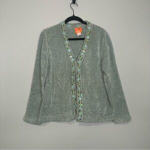 Hearts of‎ Palm Embellished Cardigan Sweater